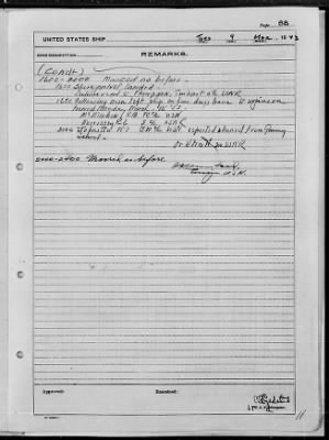 USS HERMITAGE > War Diary, 3/1-31/43