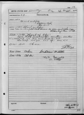 USS HERMITAGE > War Diary, 3/1-31/43
