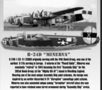 MINERVA, Camo and Original unique design B-24 of the 93rd BG, 329th BS