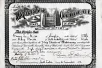 037-FH-MMM-036a -- Mary Morris & Henry Lee Miles -- Marriage Certificate – 02 Nov 1922.jpg