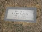 Hazel Richardson headstone