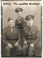 Orin, Claron and Edmund Luedtke, BROTHERS-in-the-Service. WWII