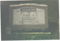Karl August Kuebeler Tombstone in Castalia Cemetery, Castalia, Ohio