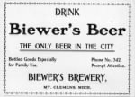 Advertisement for Biewer's Brewery in Mount Clemens, Michigan