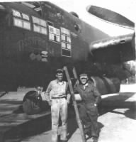 Frank with his Ship, B-25 TISSYPRISSLE /Corsica.