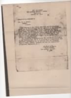 October 15, 1925 Letter from War Department