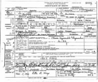 Zemira George Wilhelm Death Certificate