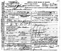 Alexander George Day Shreeve death certificate