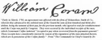 William Coram Signature from Pay Receipt