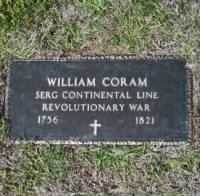 Footstone of William Coram Memorial, Eclectic, Alabama