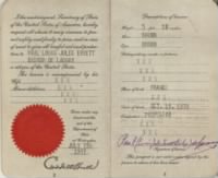 1937 Passport of artist Paul de Launay