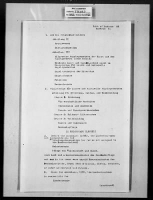 Thumbnail for General Records > German Bureaus At Reich E Land Level Concerned With Mfa&A Doc. No.27 Copy:A Date: 23 June 1944 Source:MH