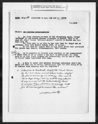 Thumbnail for Restitution Claim Records > Restitution Cases: General Correspondence-France Claims, January 1946-April 1946