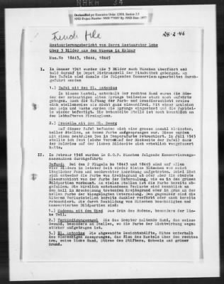 Restitution Claim Records > Restitution Cases: General Correspondence-France Claims, January 1946-April 1946