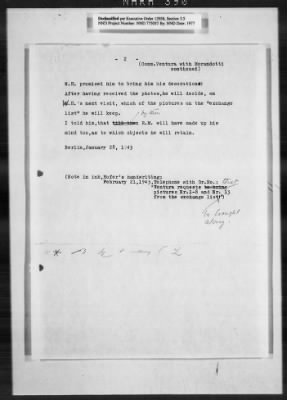 Restitution Research Records > Göring Hermann: Art Exchange With Eugenio Ventura (Italy)