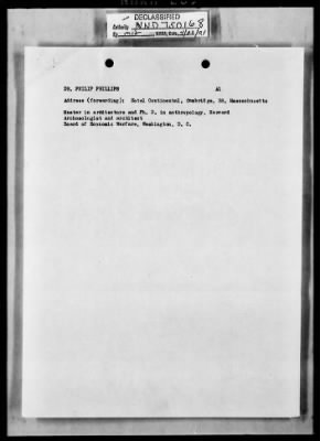 General Correspondence > Sachs, Paul J., Dr.-Personel Lists And Letters Of Transmittals