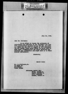 General Correspondence > Correspondence-July-December 1946