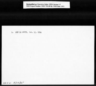 Thumbnail for Card File on Art-Looting Suspects > Card File On Art-Looting Suspects, 1943-1946