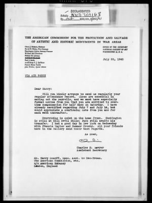 London Files > London File - Scarff And Walker Correspondence, July - September 1945