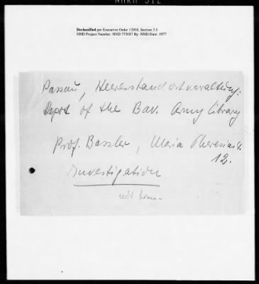 Thumbnail for Records Relating To The Status Of Monuments, Museums, And Archives > Repositories, Correspondence: South Bavaria (Osterhofen-Pfaffenhausen)