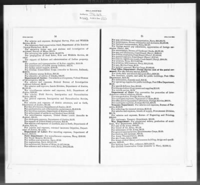 Thumbnail for Budget Records > Extra Copies Of Public Con 375-78th Cong, And Accounts And Procedures Letter No. 7901-1945 Appropriation