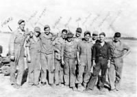 Frank with other 447th Bomb squad Crew Chief's /Engineers and CREW, N. Africa
