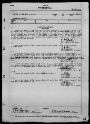 USS SAVANNAH > War Diary, 8/1-31/43 (Action Report)