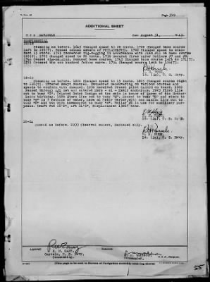 USS SAVANNAH > War Diary, 8/1-31/43 (Action Report)