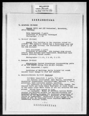 MFAA Field Reports > ETO 1st U S Army Reports, 16 April 1945 & 15 May 1945 [AMG-376]