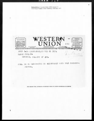 Thumbnail for Correspondence with Henry C Newton > Ex Officio Activities, American Commission For The Protection & Salvation Of Europeon Monviments Brig General Henry C Newton (NGA-DEF)