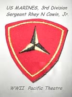 Sgt Rhey N Cowin was a 3rd Division MARINE, WWII.