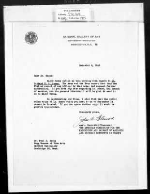 Correspondence with Commission Members and Personnel > Cairns, Huntington John Gilmore And John H. Scarff [Oct 1943-Dec 1944