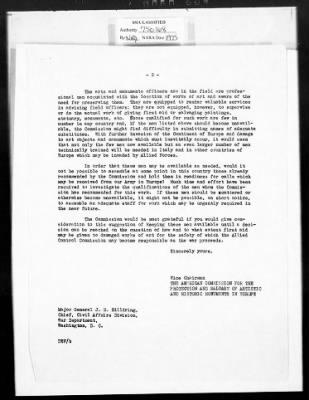 Correspondence with Commission Members and Personnel > Cairns, Huntington John Gilmore And John H. Scarff [Oct 1943-Dec 1944