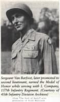WWII ARMY "Medal Of Honor" Van Barfoot