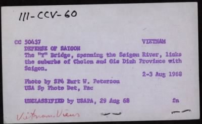 Army of the Republic of Vietnam - 1968 > CC50437