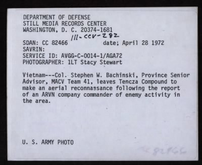 Thumbnail for Military Assistance Command, Vietnam (MACV) > CC82466