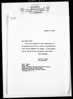 Correspondence > War Department—Office Of The Chief Of Transportation, Internal Division