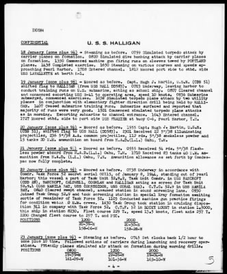 Thumbnail for USS HALLIGAN > War Diary, 1/1-31/44