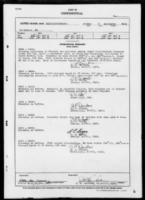 USS HAZELWOOD > War Diary, 9/1/43 to 10/31/43