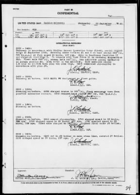 USS HAZELWOOD > War Diary, 9/1/43 to 10/31/43