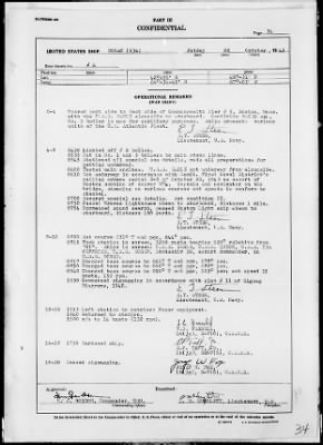 USS DORAN > War Diary, 10/1-31/43