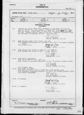 USS DORAN > War Diary, 10/1-31/43