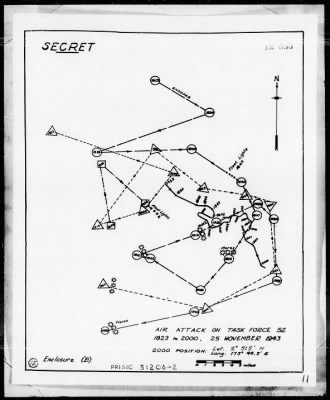 Thumbnail for COMTASKFOR 52 > Act Rep, Air Attack on Task Force 52, evening of 25 Nov 1943