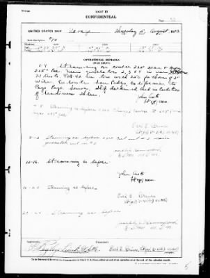 USS NAVAJO > War Diary, 8/1-31/1943