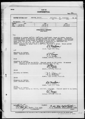 USS BREESE > War Diary, 11/1-30/43