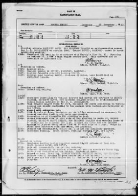 USS BREESE > War Diary, 11/1-30/43