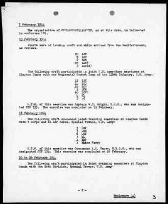 COMLANCRAB 11th PHIBFOR > War Diary, 2/3/44 to 2/29/44