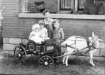Read, Arnold, Bill, Ethelene and AnnaMae goat cart - 1939