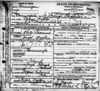 Marianna Klosak death certificate