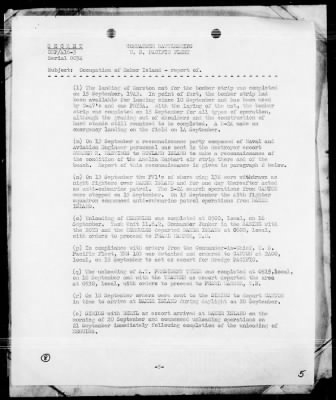 Thumbnail for COMTASKFOR 11 > Act Rep, Occupation of Baker Is, 9/1/43